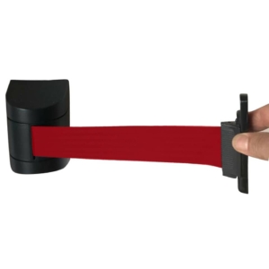 Blocchetto a muro con nastro retraibile Printex 5x110 cm - acciaio