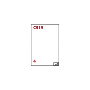 Etichette Bianche autoadesive Markin Copiatabu C519 Super Permanente 105x148 mm - 4 etichette per foglio - A4 X210C519SP (conf.100 fogli)