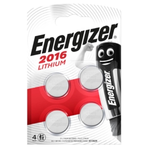 Batterie al litio a bottone Lithium BP4 3V rossa Energizer CR2016 (conf.4)