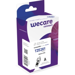 Nastro compatibile Brother 36 mm x 8 mt Wecare Nero/Bianco K80024W4