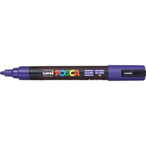 Pennarello Uniposca a tempera Uni-Ball punta tonda 1,8-2,5 mm Blu di prussia M PC5M BPR