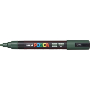 Pennarello Uniposca a tempera Uni-Ball punta tonda 1,8-2,5 mm Verde inglese M PC5M VIN
