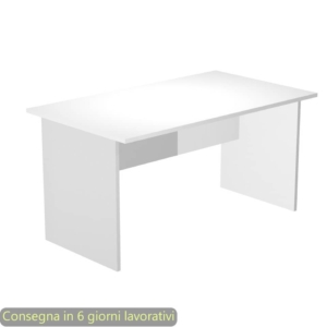 Scrivania da ufficio Bianca Artexport linea Presto 120x80x72 cm fianchi melanimicospess. 22 mm
