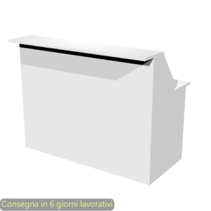 Bancone reception Artexport Musa 140x76x117 cm Bianco 2824-B14-3