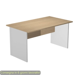 Scrivania da ufficio color Rovere/Grigio Artexport linea Presto 120x80x72 cm fianchi melanimico