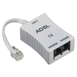 Filtro ADSL - 2 prese jack 6p 4c Hama Bianco