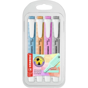 Evidenziatori Swing Cool Pastel Stabilo - Colori Assortiti - 275/4-08-2 (conf.4)