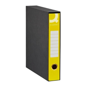 Raccoglitore ufficio con custodia Gialli Q-Connect - Commerciale dorso 5 cm - 23x30 cm