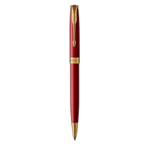 Penna a sfera Parker Sonnet Red Lacquer GT punta M inchiostro Nero Red GT 1931476