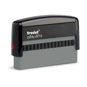 Timbro di testo personalizzato Trodat Printy 4916 dimensione max pers.ne 70x10 mm - fino a 3 righe - rosso - 182250
