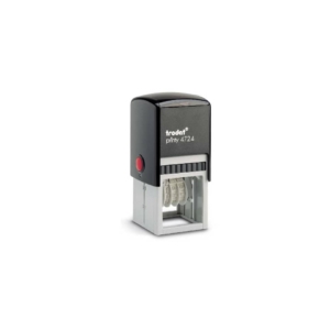 Datario con testo personalizzato Trodat Printy 4724 dimensione max pers.ne 40x40 mm - fino a 3+3 righe - rosso - 182290