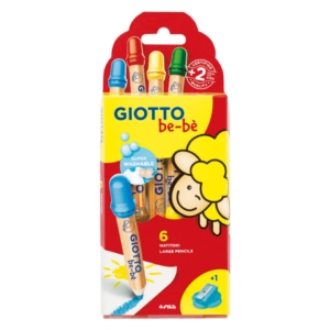 Matitoni in Colori Assortiti + appuntamatitone - GIOTTO Bebè Assortiti (conf.6)