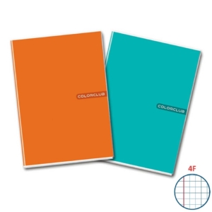 Maxi quaderno A4 copertina 200g/m² - 20+1 fogli 80g/m² Colorclub quadretto 4 mm con margine