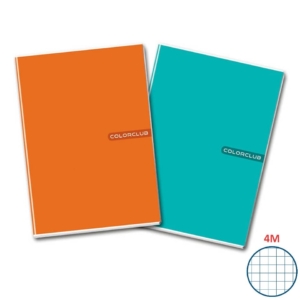 Maxi quaderno A4 copertina 200g/m² - 20+1 fogli 80g/m² Colorclub quadretti 4 mm