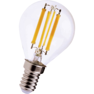 Lampadina LED a filamento minisfera 6W attacco E14 806 lumen luce fredda MKC 6000K