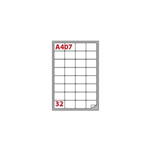 Etichette Bianche permanenti Copiatabu A407 47x35 mm - angoli arrotondati - 32 etichette per foglio - Markin (conf.100 fogli)