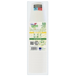 Bicchieri carta marcato Bianco Dopla Green 100 ml 07828 (conf.50)