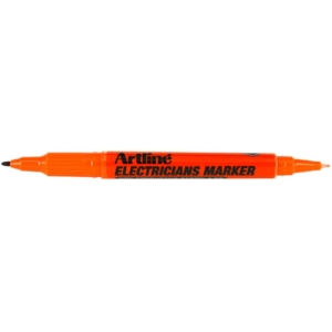 Pennarello indelebile Arancione per materiale elettrico Artline Electicians - doppia punta 0,4-1 mm
