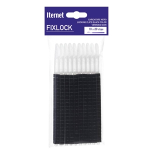 Caricatore per fascettatrice FIXLOCK - conf.10 caricatori da 20 clips Iternet Nero