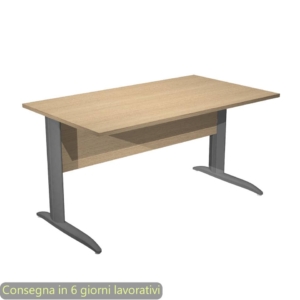 Scrivania piano Rovere 140x80xh.72 cm gamba a L in metallo Antracite opaco linea Presto Artexport - 002K2/C/AF