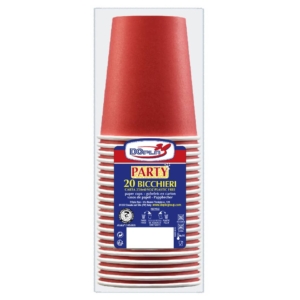 Bicchieri carta WD 250ml Dopla Green Rosso (conf.20)