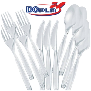 Forchette magnum Compact Trasparenti in polistirene Dopla Reusable 177 mm (conf.50)