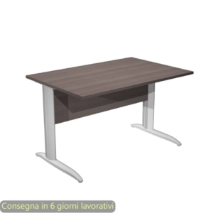 Scrivania piano Frassino toscano 120x80xh.72 cm gamba a L metallo Grigio alluminio Presto Artexport - 004K2/F/AA