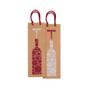 Borse Rex bottiglia 12x37x9 cm Rex-Sadoch fantasia su Avana SDN12-178 (conf.10)