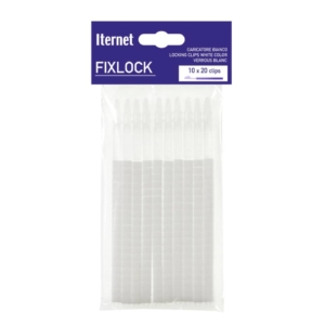 Caricatore per fascettatrice FIXLOCK - conf.10 caricatori da 20 clips Iternet Bianco