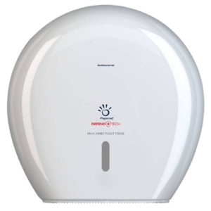 Dispenser antibatterico per carta igienica Maxi Jumbo Defend Tech - 34,5x34,5x14,8 cm Papernet Bianco