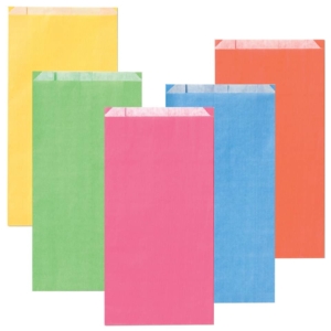 Sacchetti in carta Multicolor 8x16 + 2,5 cm Rex-Sadoch tinte unite chiare assortite - MLC02LIT (conf.100)