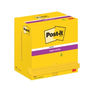 Foglietti riposizionabili Super Sticky Notes Post-it® Giallo Oro 76x127 mm (12 blocchetti da 90 foglietti)