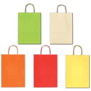 Borse Allegra su carta kraft Bianca colori light Assortiti Rex-Sadoch 16x8x21 cm - SDF16LIT (conf.25)