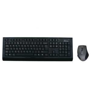 Set tastiera e mouse wireless QUERTY Media Range Nero MROS104-UK    