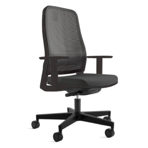 Sedia semidirezionale ergonomica rivestimento PPL ignifugo synchro Titan Unisit Nero - TTN/BR2/IN