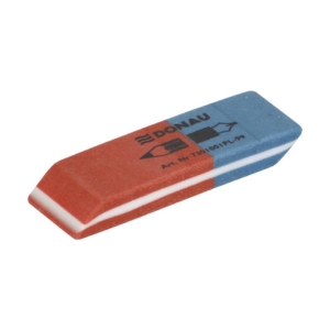 Gomme Rosso/blu per matita e inchiostro Donau 57x19x8 mm 7301001PL-99