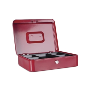 Cassetta portadenaro in metallo con serratura 300x90x240 mm Donau Rosso