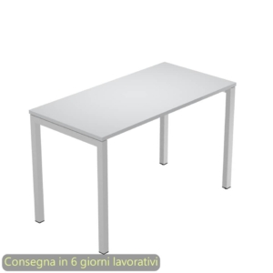 Scrivania piano Grigio 120x60xh.72,5 cm gamba a ponte in metallo Grigio linea Presto Venere Plus Artexport - 654/9