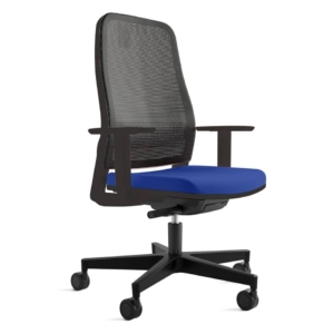 Sedia semidirezionale ergonomica rivestimento PPL ignifugo synchro Titan Unisit Blu - TTN/BR2/IB