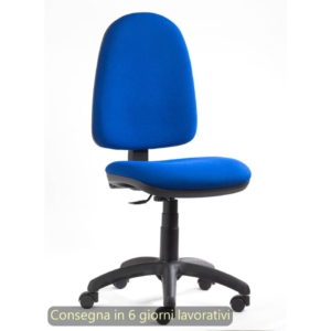 Poltrona operativa Sofia CPM in tessuto acrilico Seditaly senza braccioli Blu SFGAC0000C006