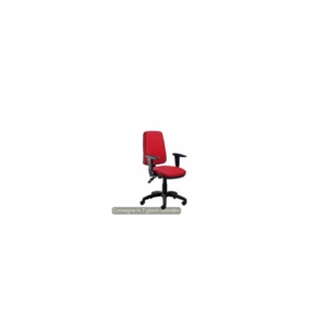 Poltrona operativa Ariel Back-system in tessuto ignifugo Seditaly con braccioli regolabili Rosso - ARGMC4C0DB411