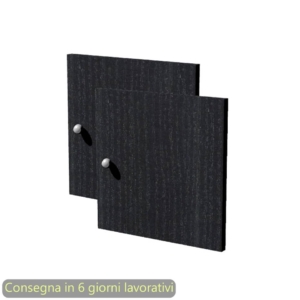 Coppia di antine con pomello per librerie Maxicolor 32,2x32,2 cm Artexport Nero venato frassino - 2A