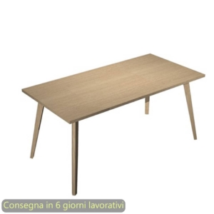 Scrivania piano Rovere 160x80xh.74,4 cm gamba rastremata in legno Rovere linea Woody Artexport - 6403-DKA-C-AQ