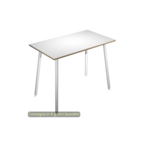 Tavolo alto Skinny Metal 160x80xh.105 cm con gambe metalliche Bianche Artexport piano Bianco - 6403-DJC-3C-AN
