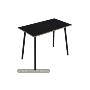Tavolo alto Skinny Metal 120x80xh.105 cm con gambe metalliche Nere Artexport piano Nero 6404-DJC-8C-AQ
