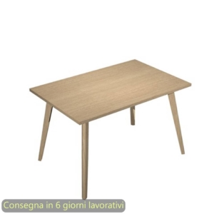 Scrivania piano Rovere 120x80xh.74,4 cm gamba rastremata in legno Rovere linea Woody Artexport - 6404-DKA-C-AQ