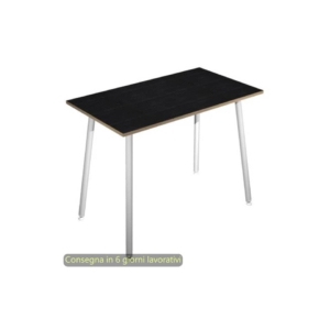 Tavolo alto Skinny Metal 140x80xh.105 cm con gambe metalliche Bianche Artexport piano Nero - 6402-DJC-8C-AN
