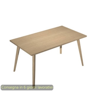Scrivania piano Rovere 140x80xh.74,4 cm gamba rastremata in legno Rovere linea Woody Artexport - 6402-DKA-C-AQ