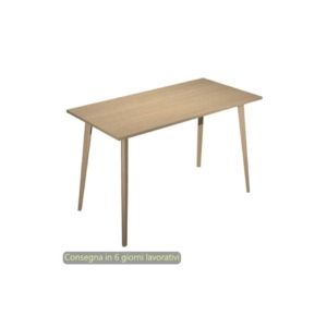 Tavolo alto Woody 180x80xh.105 cm con gambe Rovere Artexport piano Rovere 6405-DKC-C-AQ