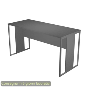 Scrivania piano Antracite 140x60x74,4 cm gamba a pannello con anello in metallo Antracite Blade Artexport - 482-T-AF